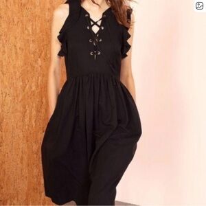 Ulla Johnson Karyn Flutter Sleeve Lace
Up dress